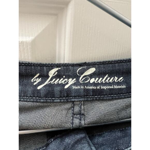 Juicy Couture Flare Leg Jeans Blue Dark Wash, Size 29 Y2K New With Tag NWT $210 - Picture 5 of 14